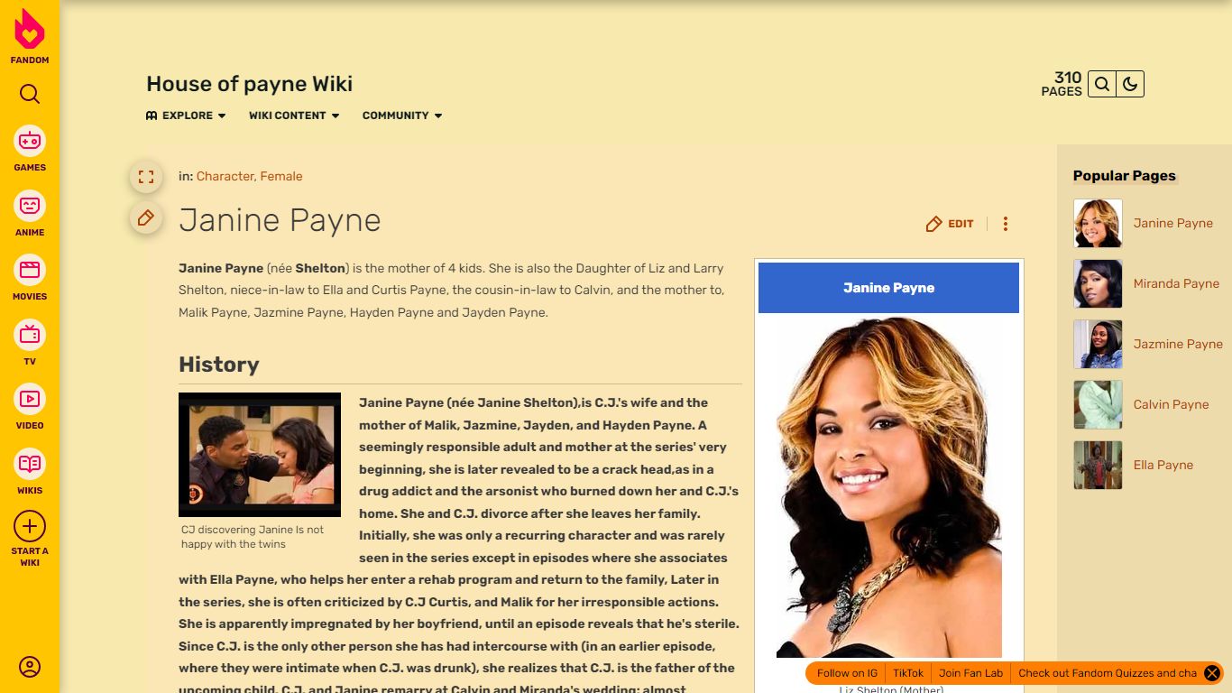 Janine Payne | House of payne Wiki | Fandom